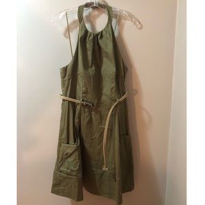 Jessica Simpson Olive Green Halter Dress